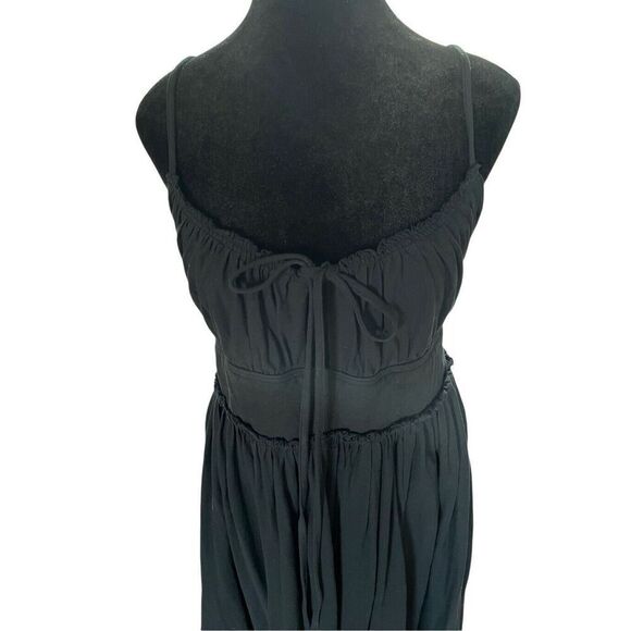 Ulla Johnson Freya Cotton Spaghetti Strap Sundress Dress Black Noir Women’s 8 - Picture 14 of 15
